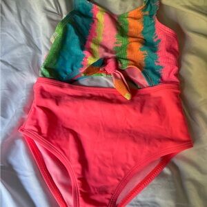 Colorful Tie-Dye Swimsuit